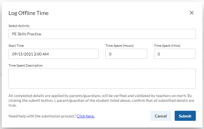 Log offline time screenshot